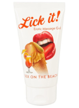 Lubrifiant et gel de massage végétalien comestible sex on the beach goût fruité  50ml - R629510